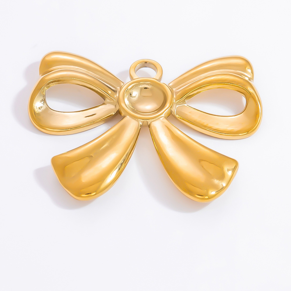 4g Weight 0.03µm-0.05µm Gold Plating Thickness PVD Coated Gold Plating Process Pendant Jewelry Making Type Real Gold Plated Plating Material 1 Piece Quantity 304 Stainless Steel Material Bow Knot Pattern Simple Style, Classic Style Style Waterproof Non Tarnish, Plating Craft 1 Piece 304 Stainless Steel PVD Coated Real Gold Plated Bow Knot Pendant DIY Jewelry Accessories 10