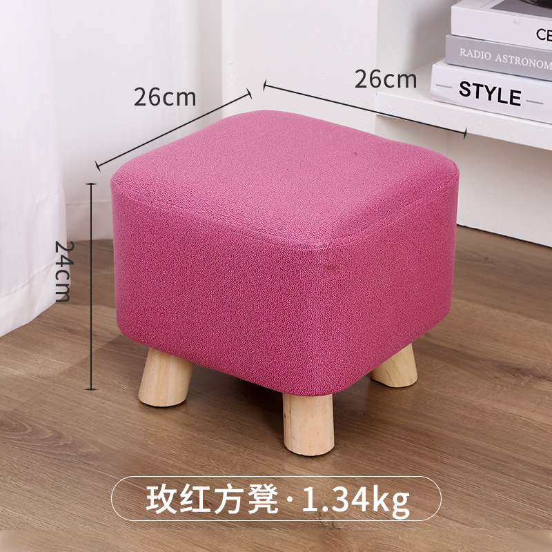 家庭用の布芸の低い腰掛けの創意的な小さい板の腰掛けのファッション的な玄関は靴の腰掛けを換えてlogoの丸い腰掛けの小さい腰掛けを印刷することができます。|undefined