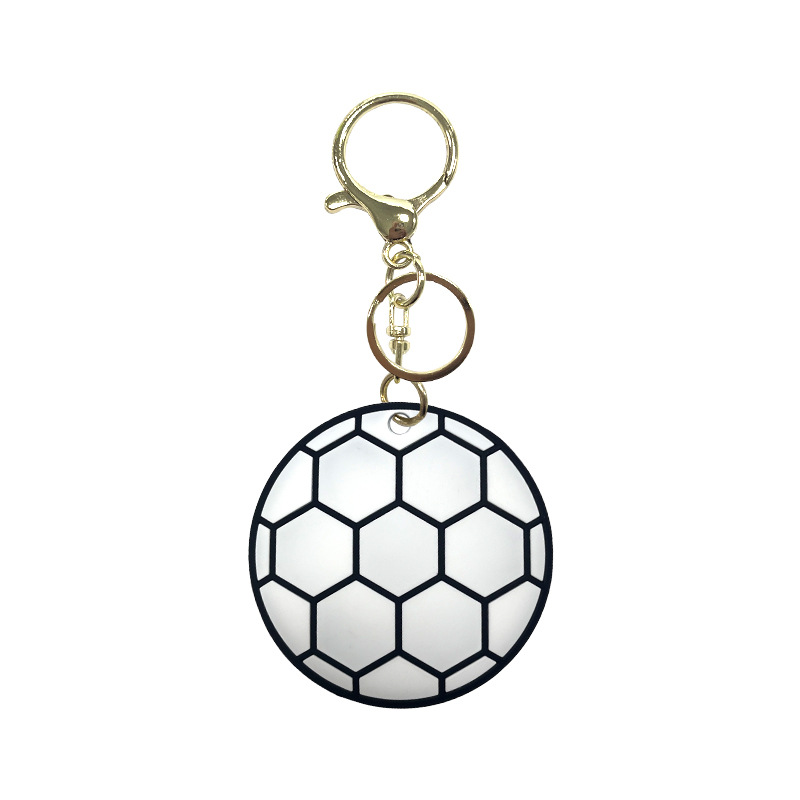 Amazon venta caliente de fútbol deportivo llavero colgante material de silicona bolsas de fútbol de dibujos animados decoración llave de regalo image 15