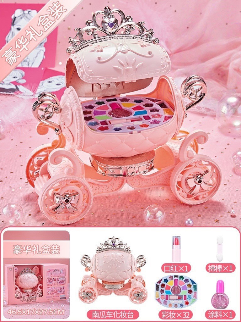 Cosméticos para niños al por mayor, caja de maquillaje no tóxica, aceite, lápiz labial, juguete, traje especial para niñas de 3-6 años, juego de casa 4-5