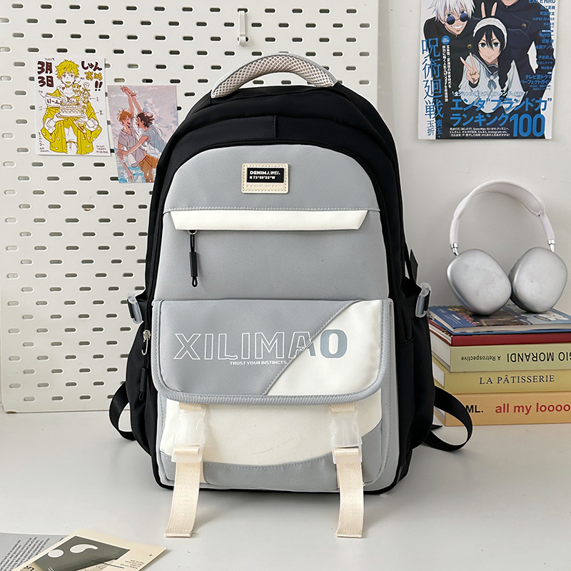 Mochila escolar de gran capacidad para estudiantes de secundaria