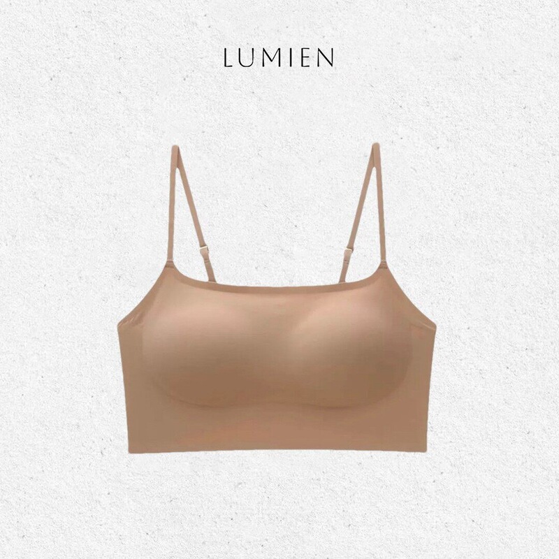 【Lumien】Thin Strap Camisole with Beautiful Back Design Lx5Ebb22 Black, Off-White, Skin Tone Rayon Lace Trim