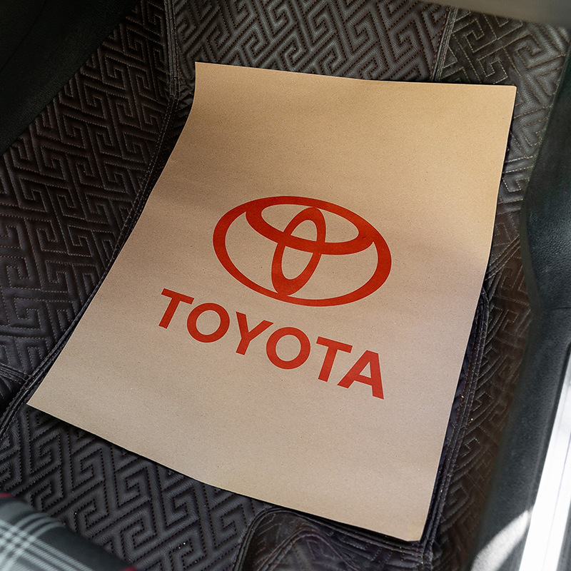 汽车一次性脚垫纸防水牛皮纸脚踏纸洗车垫脚纸脚踩纸车内垫纸