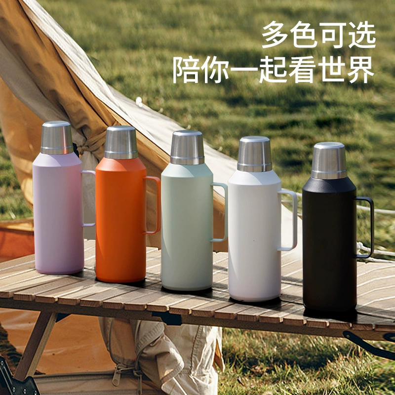 Capacious thermos stainless steel, teapot, glass, 316 volume