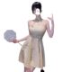 Classical New Chinese A- line Shock-bottom Printed Cheongsam Sexy Naked Back Lace-up Antique Shock-bottom Uniform plus size Nightgown