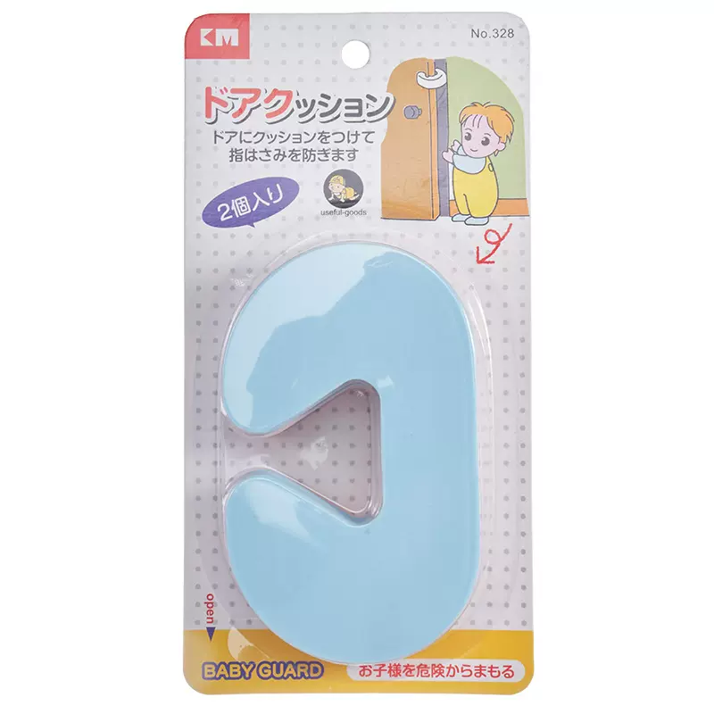 KM 328三角口型门卡防儿童夹手EVA安全门卡门塞 2枚入 混色