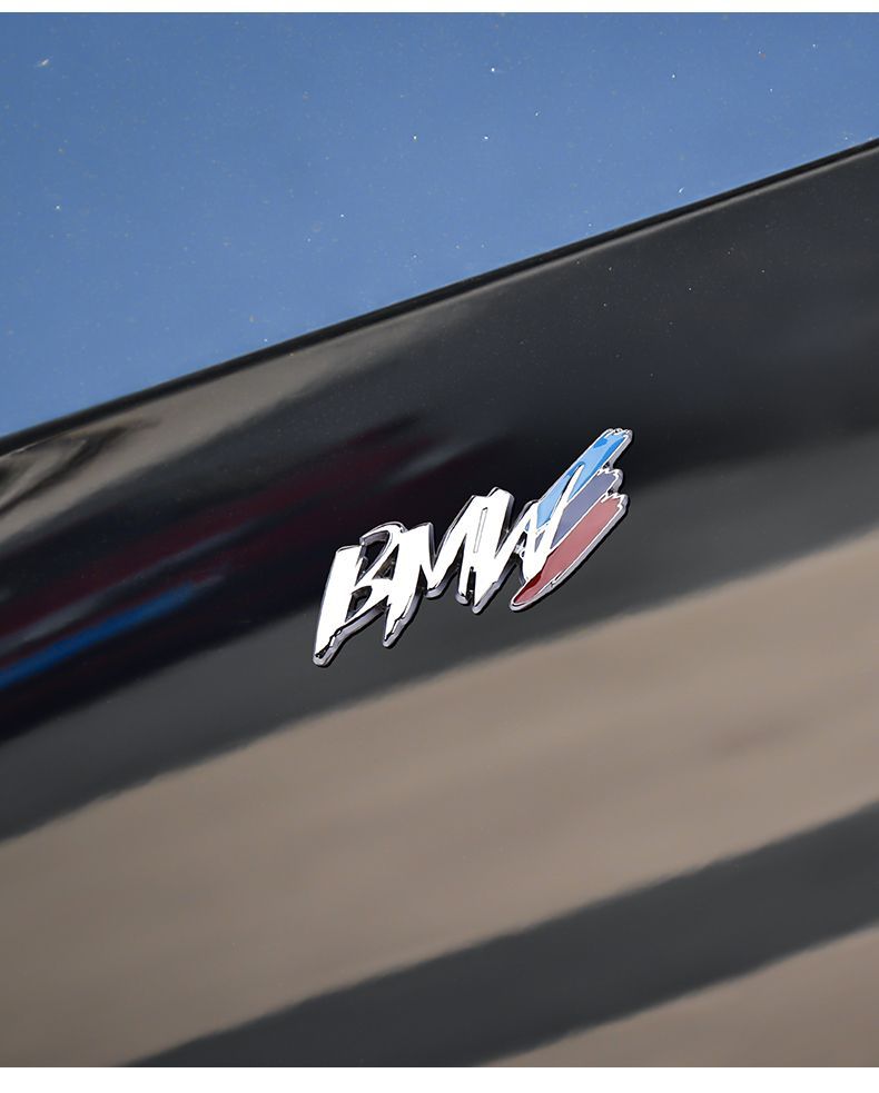 Suitable for BMW fender side emblems, BMW logo, M logo, scratch-resistant car stickers, modified metal car emblems, rear tail emblems
