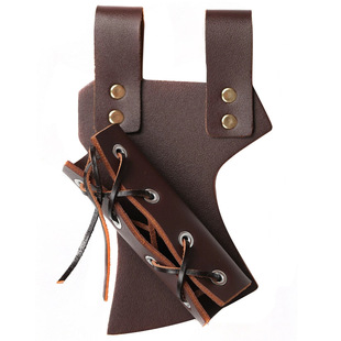 Cross-border medieval leather lashing sword Viking Renaissance shield-shaped sword belt sword fixing device