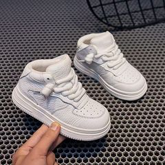 儿童运动鞋2025秋冬新款女童小白鞋中大童跑步鞋男童加绒高帮板鞋