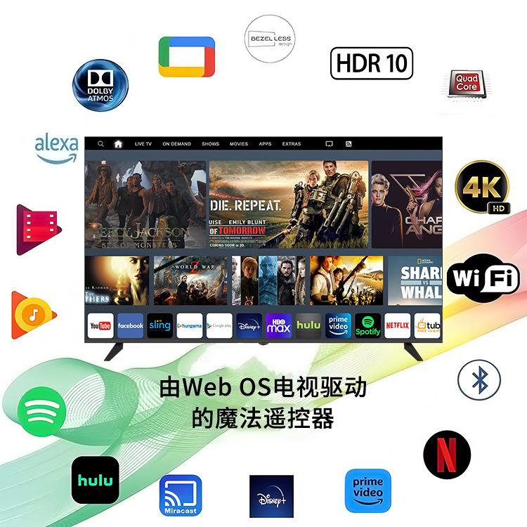 中東クロスボーダー 65inch 液晶テレビ 75/72 超薄型ボーダーレス ネットワーク スマート テレビ スマート テレビ|undefined