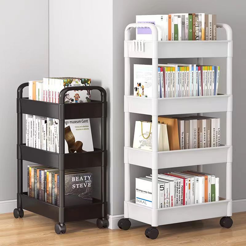 Bookshelf Storage Rack Floor-Standing Household Storage Multi-Layer Simple Children's Snack Trolley Mobile Desktop Bookcase on Desk
