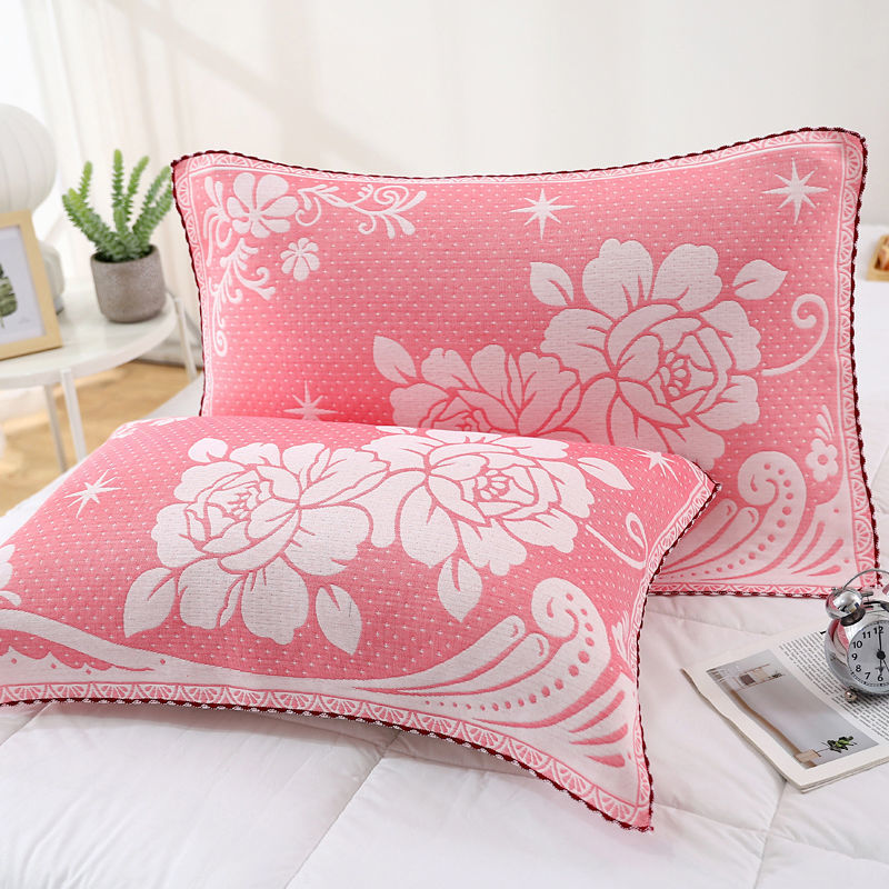 wholesale 1/2 three layers Gauze Pillowcase enlarge thickening Single Pillow towel Sofa towel Turban