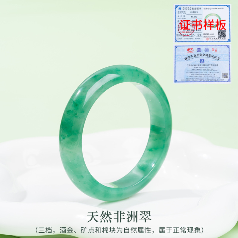 天然非洲翠玉手镯独龙玉冰飘花玉镯老坑飘阳绿镯子翡翠色正圈批发|undefined