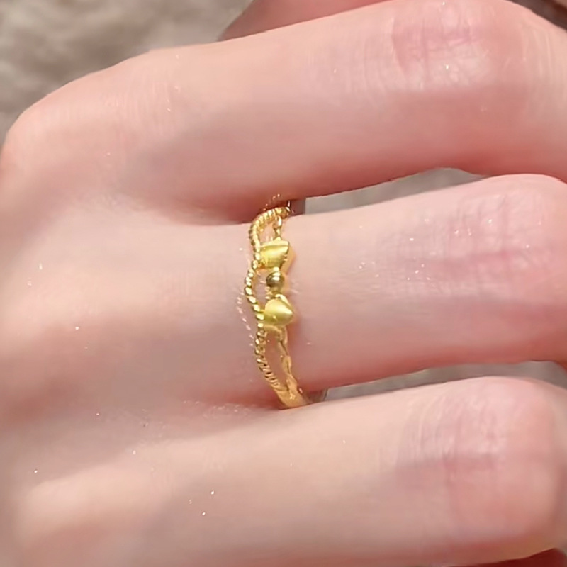 Verstelbare strik ring voor dames sweetheart stijl_voghion.com