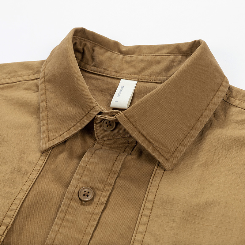Men's Clothing work shirt men's autumn ins loose brand military style jacket handsome oversize retro jacket_voghion.com