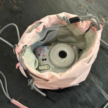 新款小狗相机包适用佳能防水防摔数码收纳包粉色简约单肩手提包