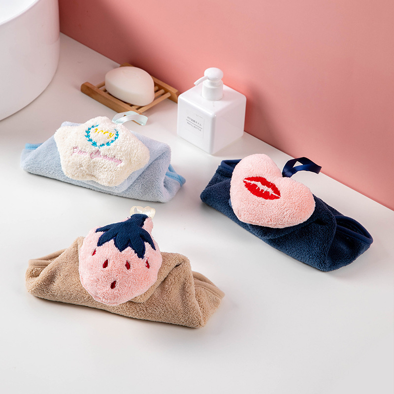Toalla de mano colgando cocina Toalla de baño lindo hogar trapo engrosado japonés toalla de mano absorbente