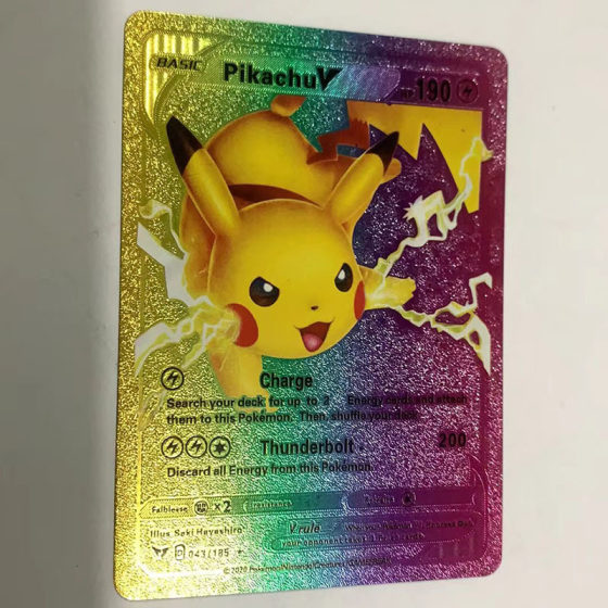 Cross-border Pokemon Pokémon Card New Rainbow Card Pokemon English Version Cartoon Elf