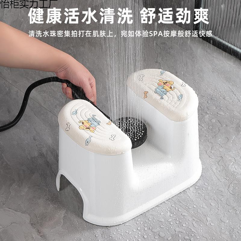 Bathroom Shower Stool for Pregnant Women and the Elderly, Non-Slip Japanese-Style Toilet Chair for Adults, Small Chair for Washing Buttocks, Shower Seat