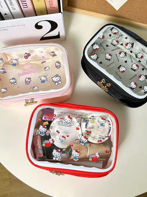 Пустяшная косметичка Hello Kitty, косметичка Hello Kitty, вместительный органайзер для путешествий, оптовая продажа