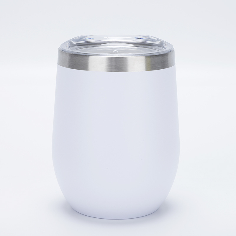 Copa de cáscara de huevo especial transfronteriza 304 copa de vino tinto de acero inoxidable de doble capa vacío Copa en forma de U taza de vacío taza de vientre grande al por mayor
