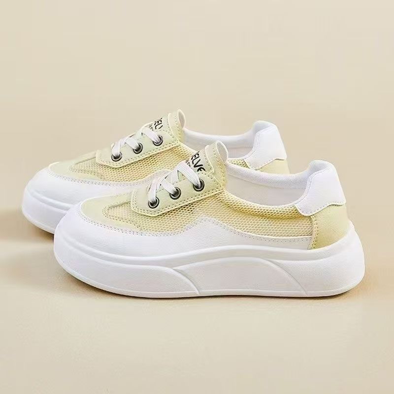 Zapatos blancos de verano en línea, zapatos transpirables de mujer, cómodos y flexibles, zapatos de skate de viaje ocio deportivos ligeros