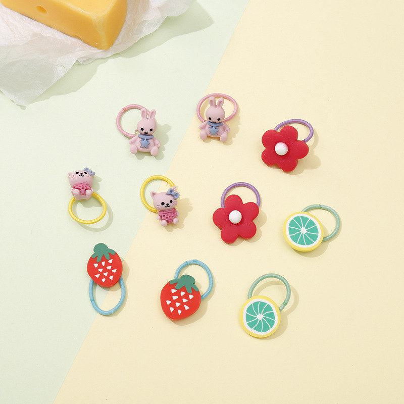 Lazos de cabello elásticos para niñas, coloridos y suaves, alta elasticidad, accesorios infantiles al por mayor