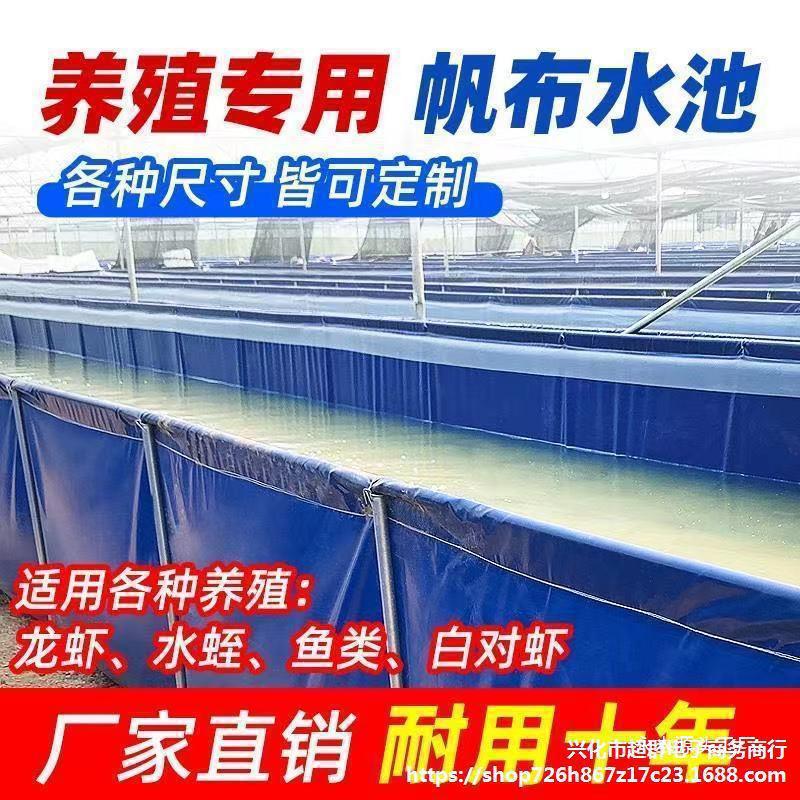 帆布鱼池养鱼水池加厚刀刮布大型大棚养殖鱼池龙虾水蛭养殖池