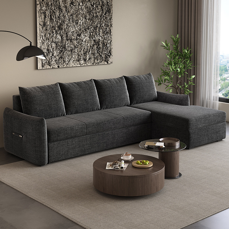 Sofá cama multifuncional moderna simple, sala de estar tipo pequeño, sofá cama de doble propósito desmontable, combinación de almacenamiento VIP