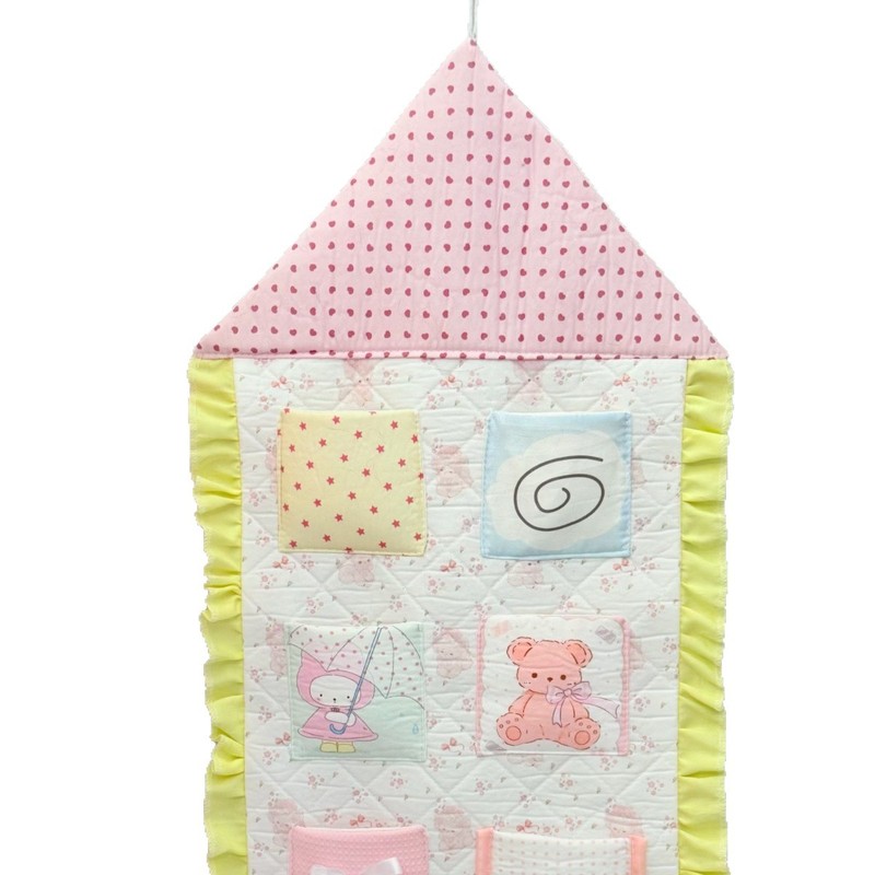 新しい部屋のかわいいカラフルなプリントキルティング絶妙な収納袋壁掛け女の子ホーム大型商業|undefined