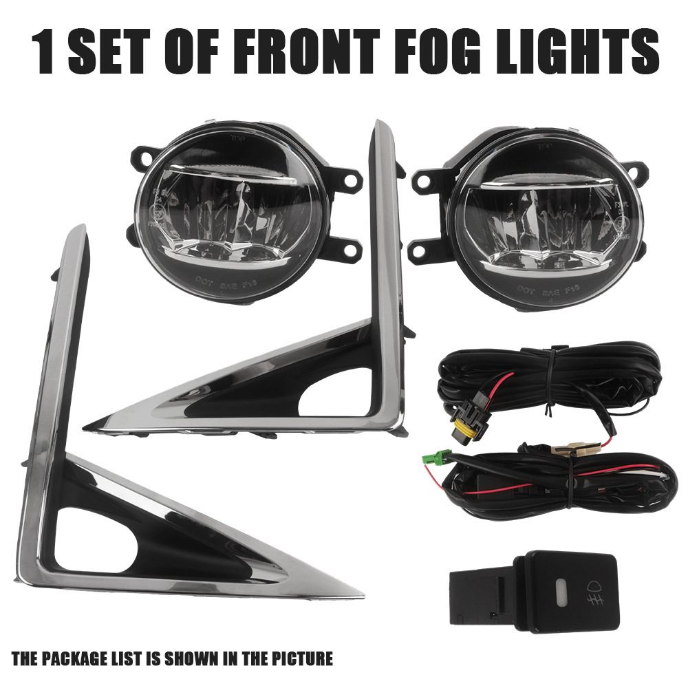 Aplicable a TOYOTA 18 - 20 VOXY conjunto de lámpara de niebla serie 80 conjunto de lámpara de niebla posterior marco de cubierta de lámpara de barra delantera LED image 2