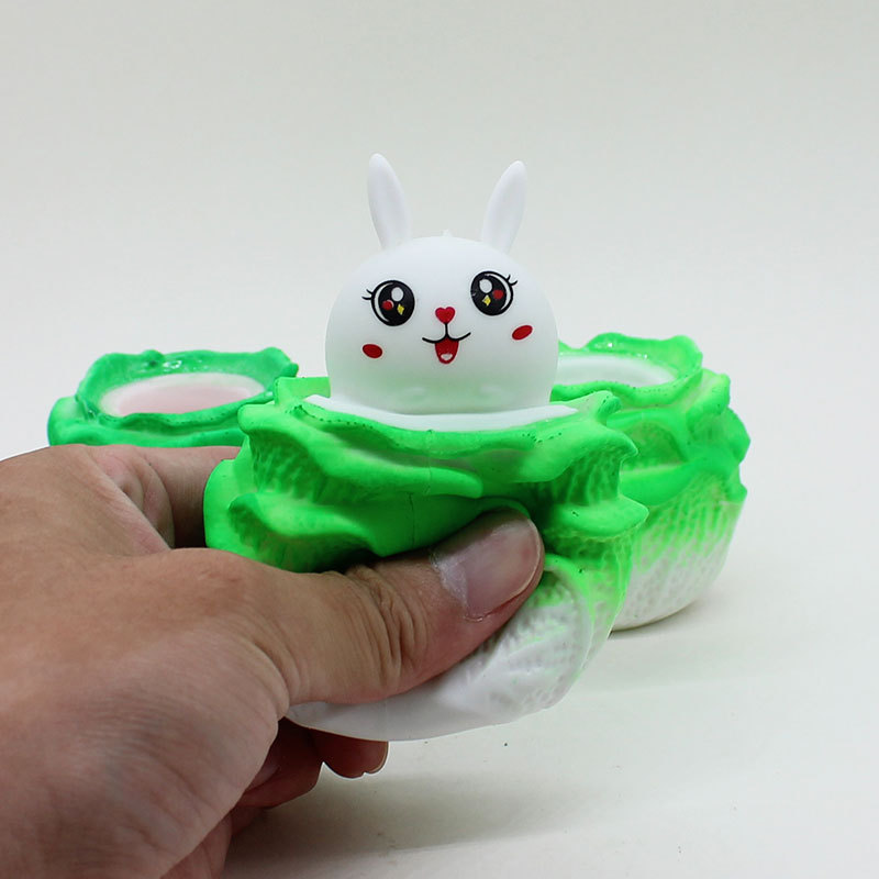 Descompresión de ventilación de juguete rábano conejo pellizco música nueva exótica zanahoria taza descompresión juguete zanahoria conejo squeeze taza