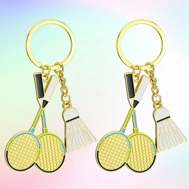 Paris Games Badminton Match Souvenir Badminton Keychain Schoolbag Pendant National Team Refueling Gift