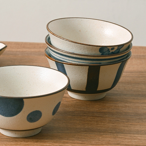 西田木雨意浓米饭碗日式陶瓷一家四口专人专用特别好看的吃饭小碗