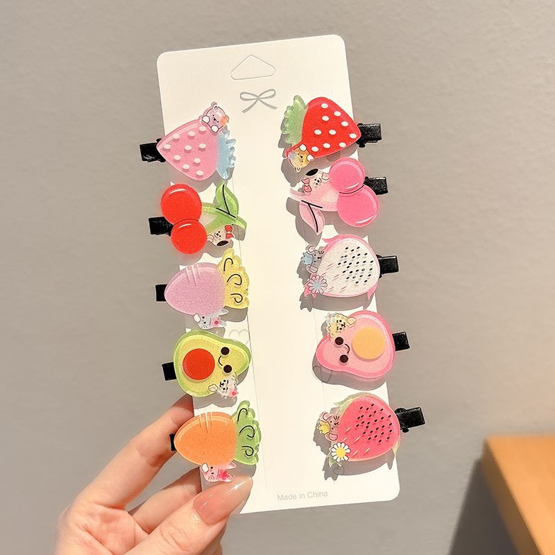 Pinza para el cabello para niños de dibujos animados coreanos, clip para flequillo en la frente femenina, horquilla rota lateral, horquilla de sentido avanzado, clip para bebé, tocado