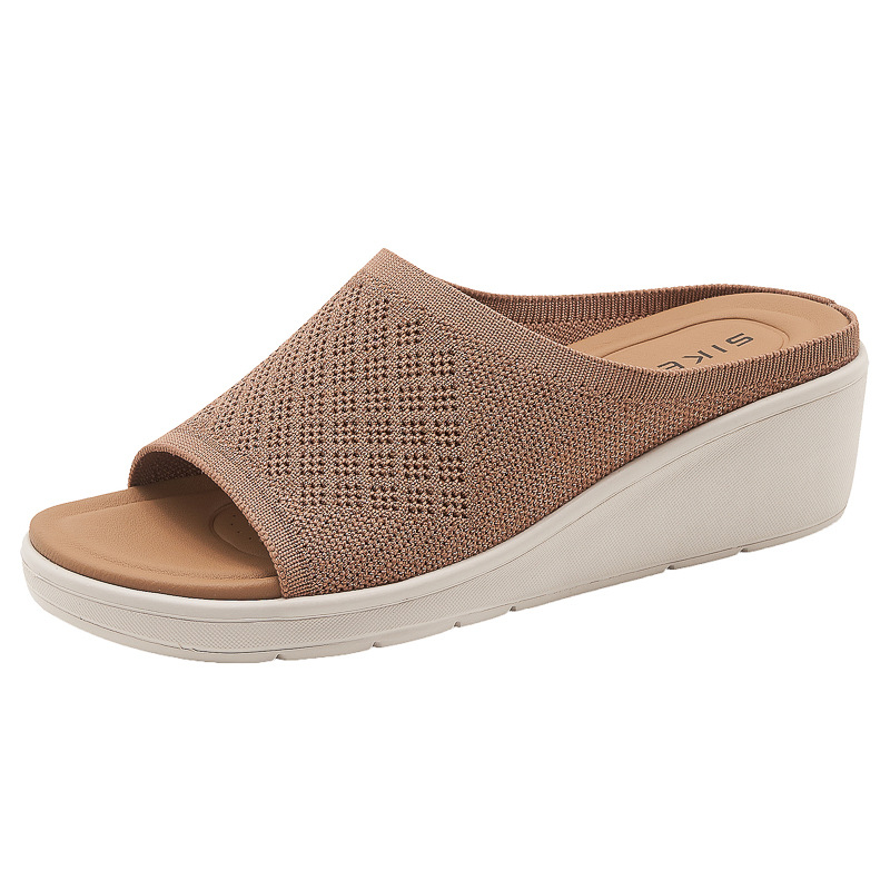 2025 primavera y verano nuevo tipo de sandálias de suela gruesa ligera antideslizante cómodas zapatos casuales de mujer