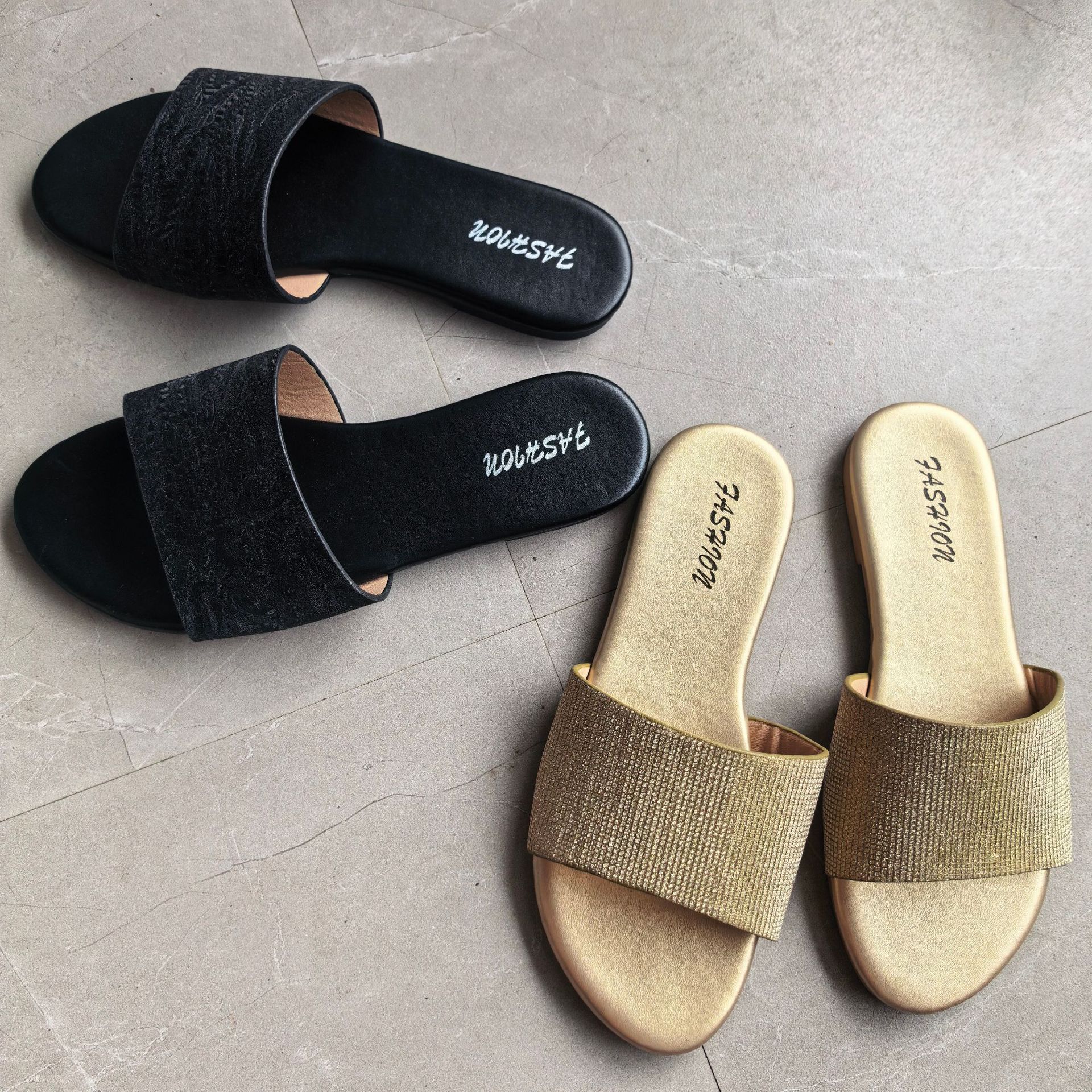 Zapatillas Planas para Mujer de PVC, Antideslizante, Resistente al Desgaste, para Uso Casual