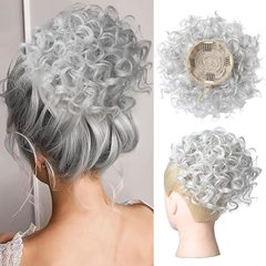 Hair accessories for export to Europe and America: messy bun headband, messy hair bun, hair package, elastic drawstring, wavy curly hair bun, short synthetic hair package.