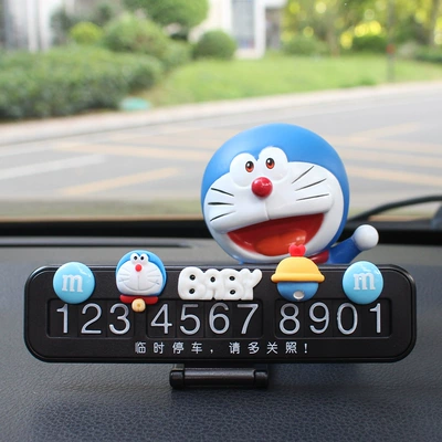 Nömrəli dayanma kartı, Plate, Cute Popular Doll, Car - black-parking-card-sitting-cat