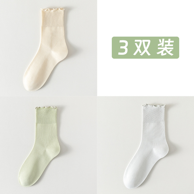 Calcetines de algodón de color sólido para mujeres verano en una máquina sin costuras de hueso envasado independiente calcetines de mujer al por mayor