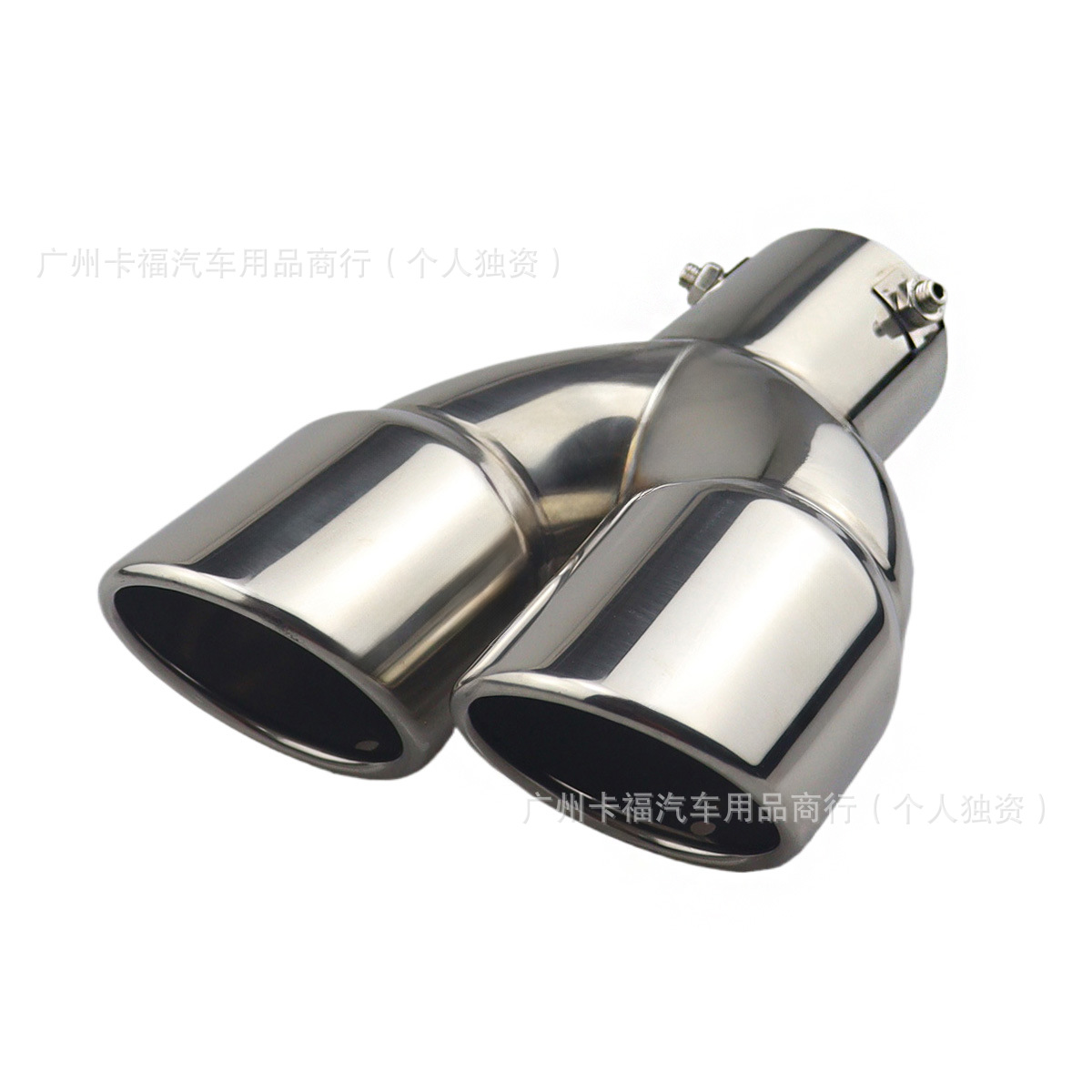 Universal Universal Stainless Steel Burnt Blue Car Exhaust Muffler Tip (Exhaust pipe) - straight-silver