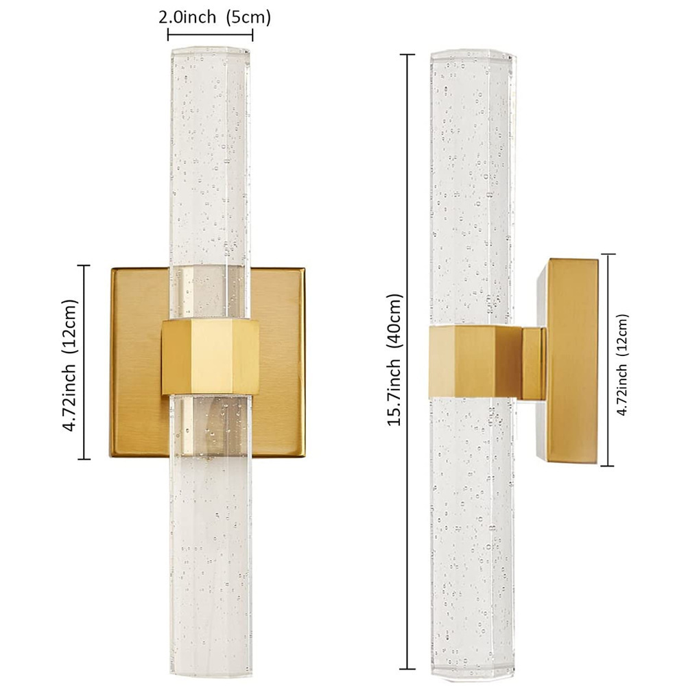 Luz de fondo simple lámpara de pared de cama doble lámpara de pared lámpara de pared sala de estar dormitorio cristal postmoderno fabricantes de lujo