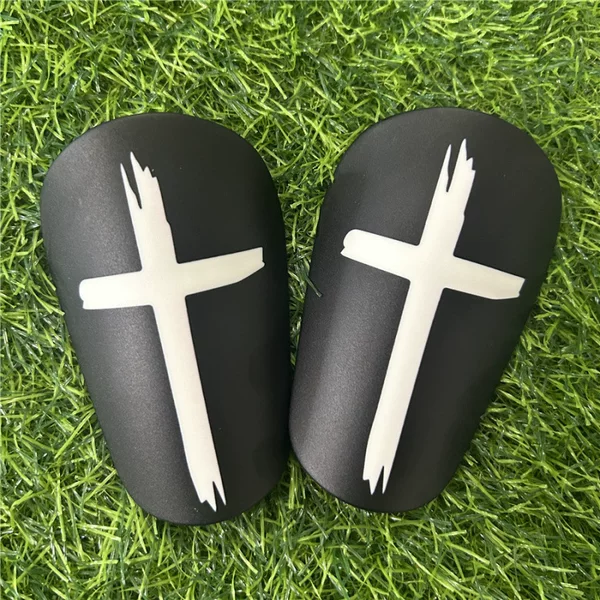 Cross-Shaped Mini Football Shin Guards for Adults, Thickened Insert-Type Sports Guards Made of Pbt Material