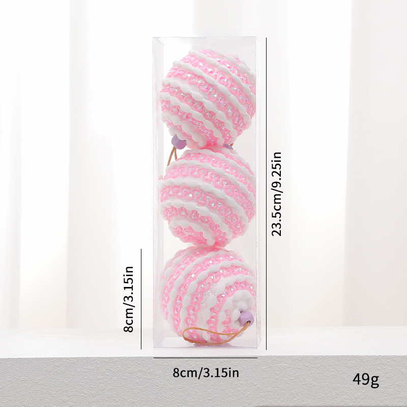 Pequeño libro rojo explosión bola de espuma caballo de color carrón árbol de Navidad colgante creativo colgante 8cm bola de Navidad al por mayor