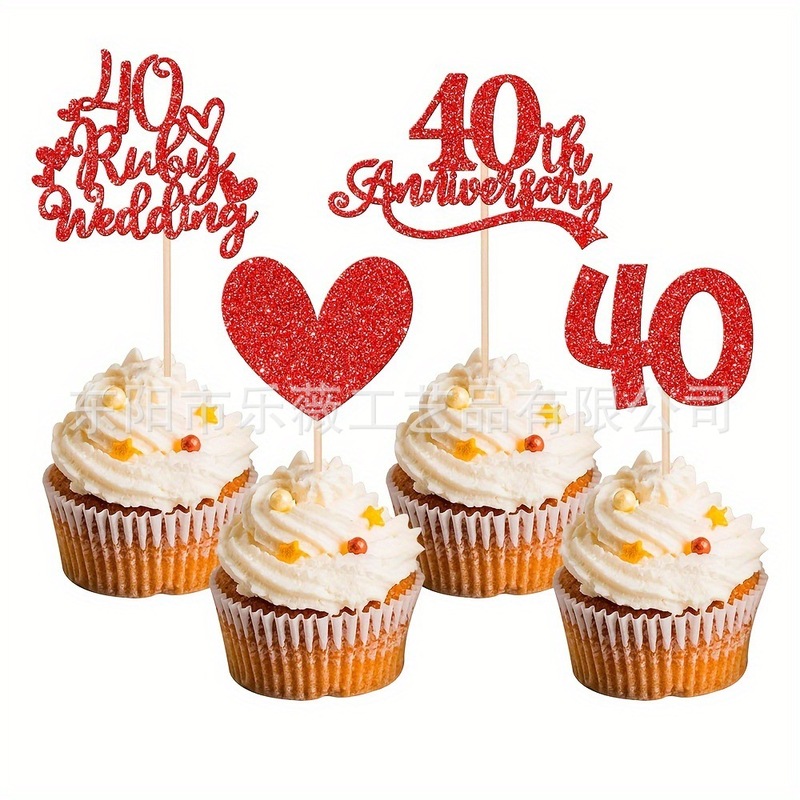 結婚周年25銀婚30 40 50金婚60ケーキ装飾焙煎ケーキ旗挿しカード|undefined
