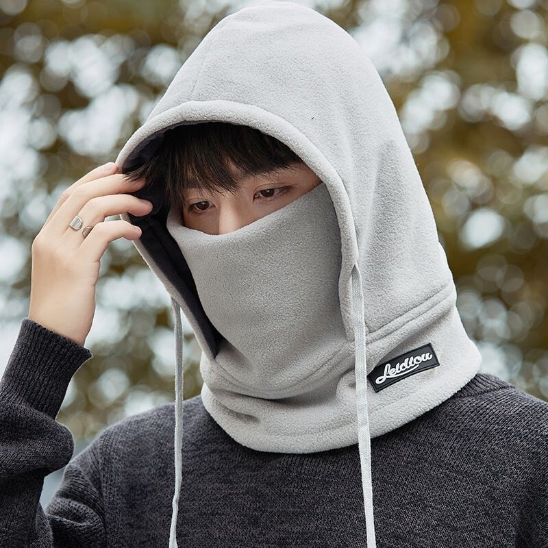 情侣百搭款秋冬季卫衣帽骑车加厚面罩护耳头套颗粒绒护脖雷锋帽子|undefined