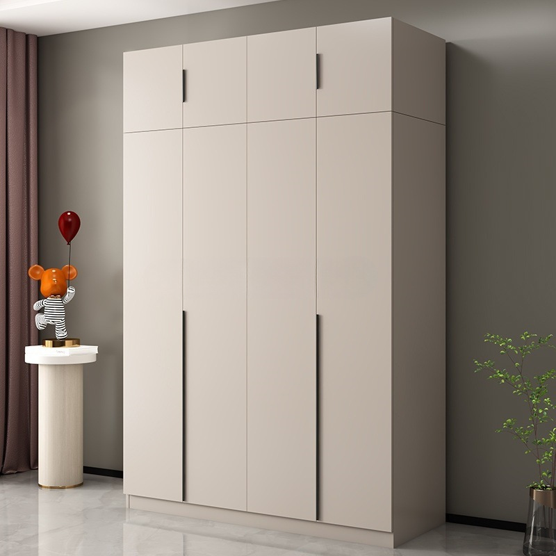 Wardrobe for Home Bedroom Cream Style Main Cabinet Rental Room Simple Storage Wardrobe Small Apartment Light Luxury Storage Cabinet