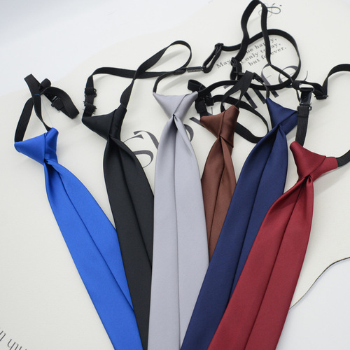 JK tie for women, Korean version, Japanese style, courtyard style, solid color, knot-free, lazy student, black burgundy, navy blue, easy to pull, trendy