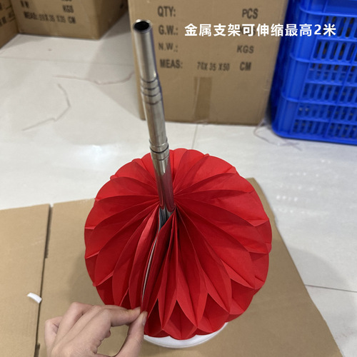 Internet-famous honeycomb ball column for wedding room decor, bedroom setup, wedding backdrop, and balloon & metal telescopic pole decorations—wholesale available