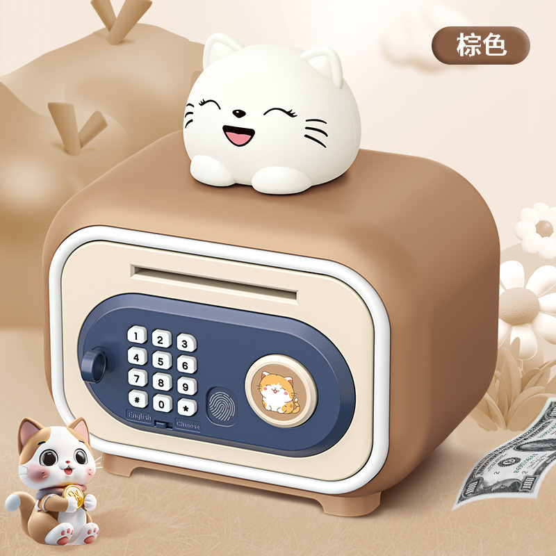 多機能漫画貯金箱子供のギフトデュアルモードロック解除自動誘導ロールマネー貯金箱おもちゃ卸売|undefined